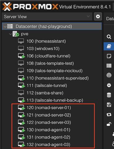 Proxmox VE Virtual Machines