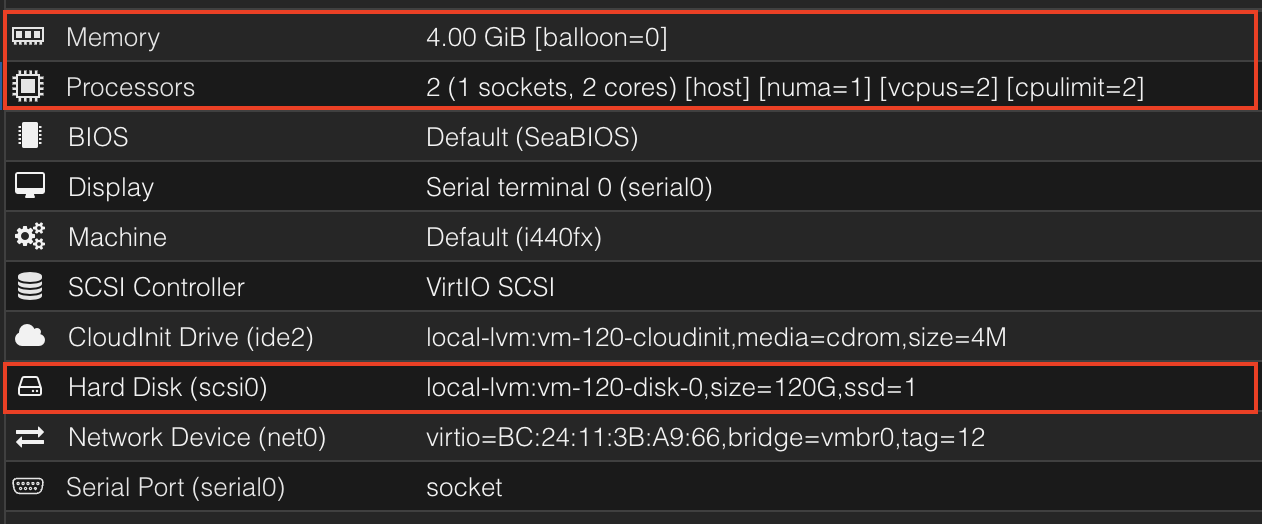 Nomad resource allocation in Proxmox